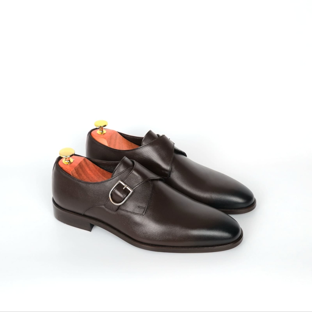 Roman Single Monk-Strap Shoe — Cacao Brown