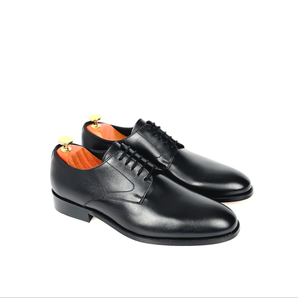 Dante Plain-Toe Derby — Onyx Black