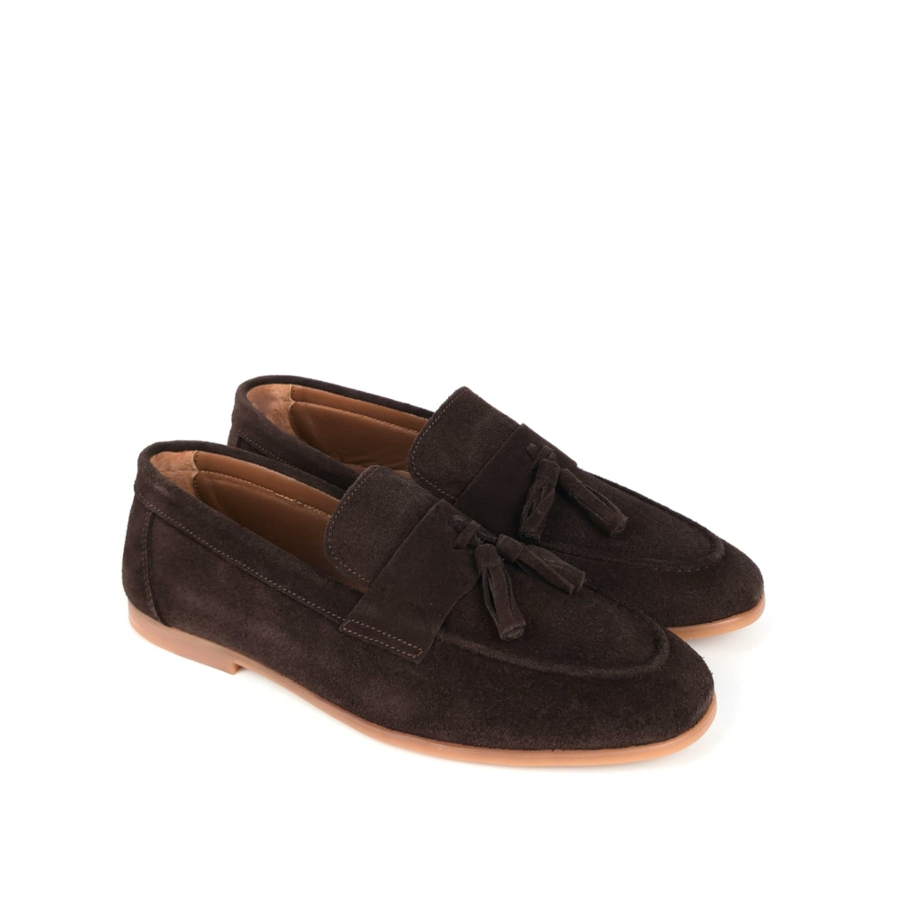 Bruno Horsebit Suede Loafer — Cacao Brown