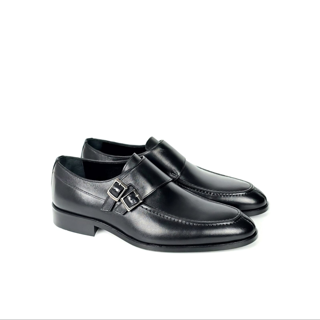 Dario Double Monk Strap Dress Shoe - Classic Black