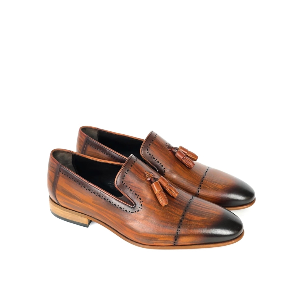 Sebastian Tassel Dress Loafer - Cognac Tan