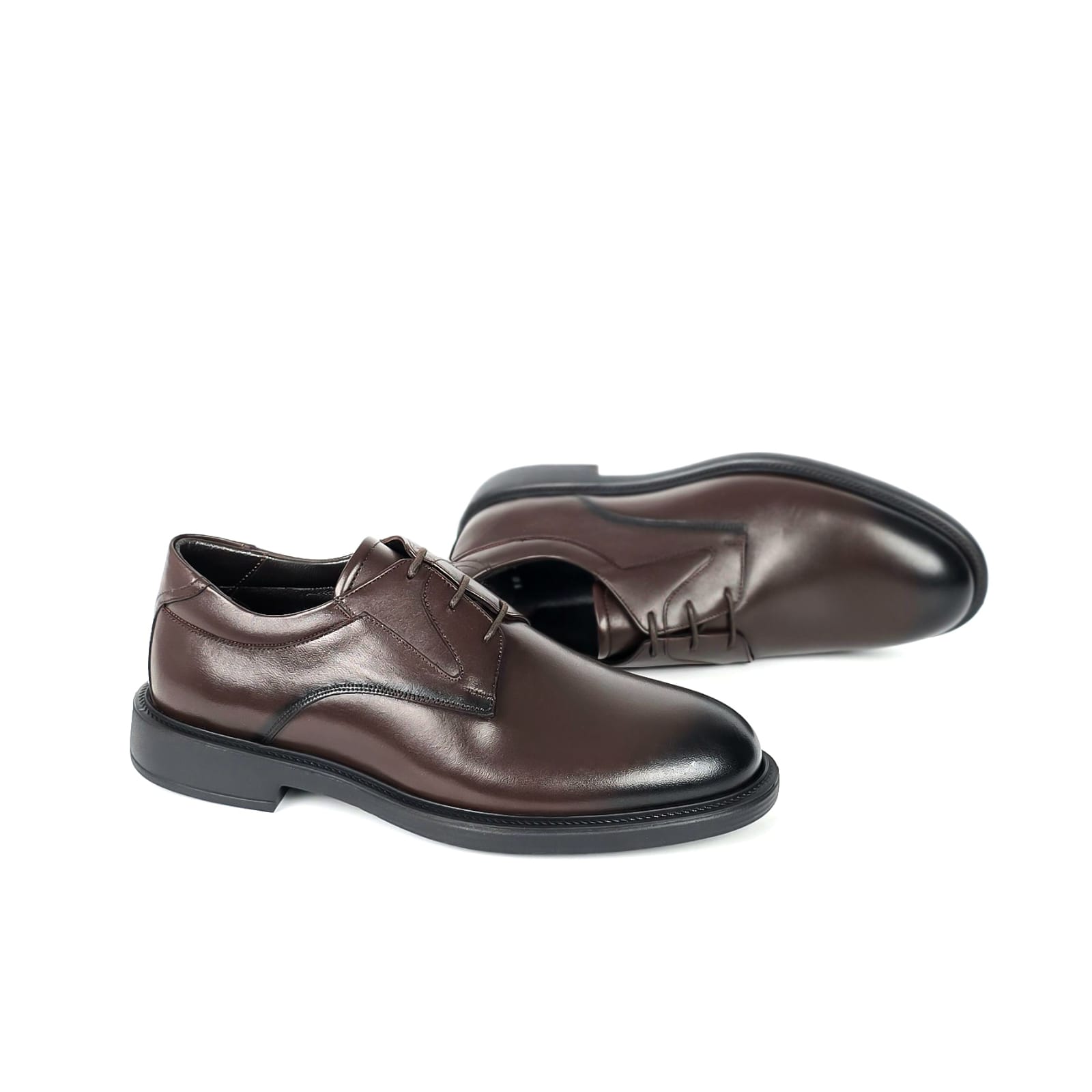 Adrian Plain-Toe Derby Dress Shoe - Dark Chocolate Brown