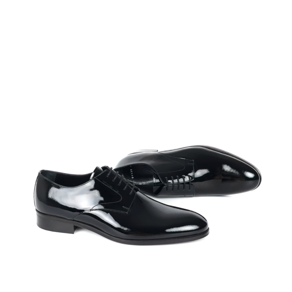 Aurelio Patent Plain-Toe Derby - Classic Black