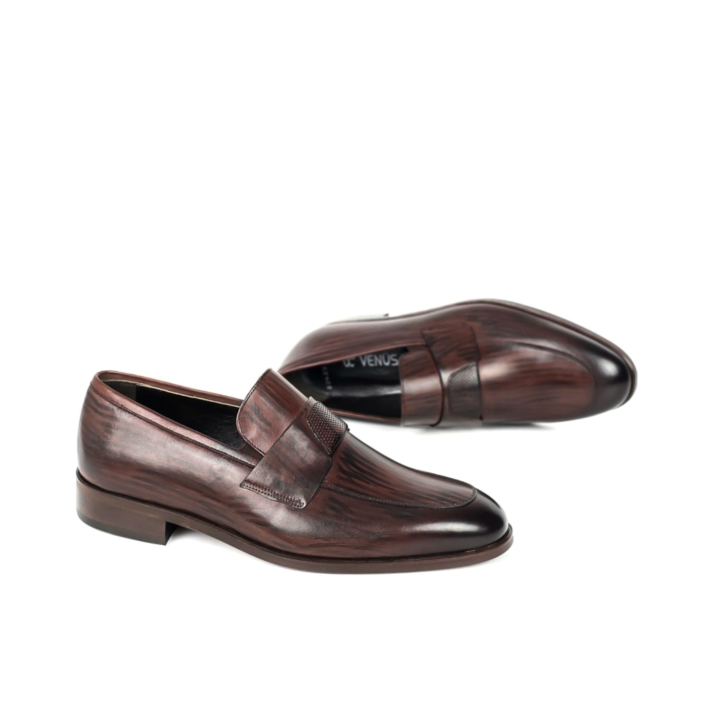 Raffaele Burnished Grain Loafer - Burnished Cognac Brown