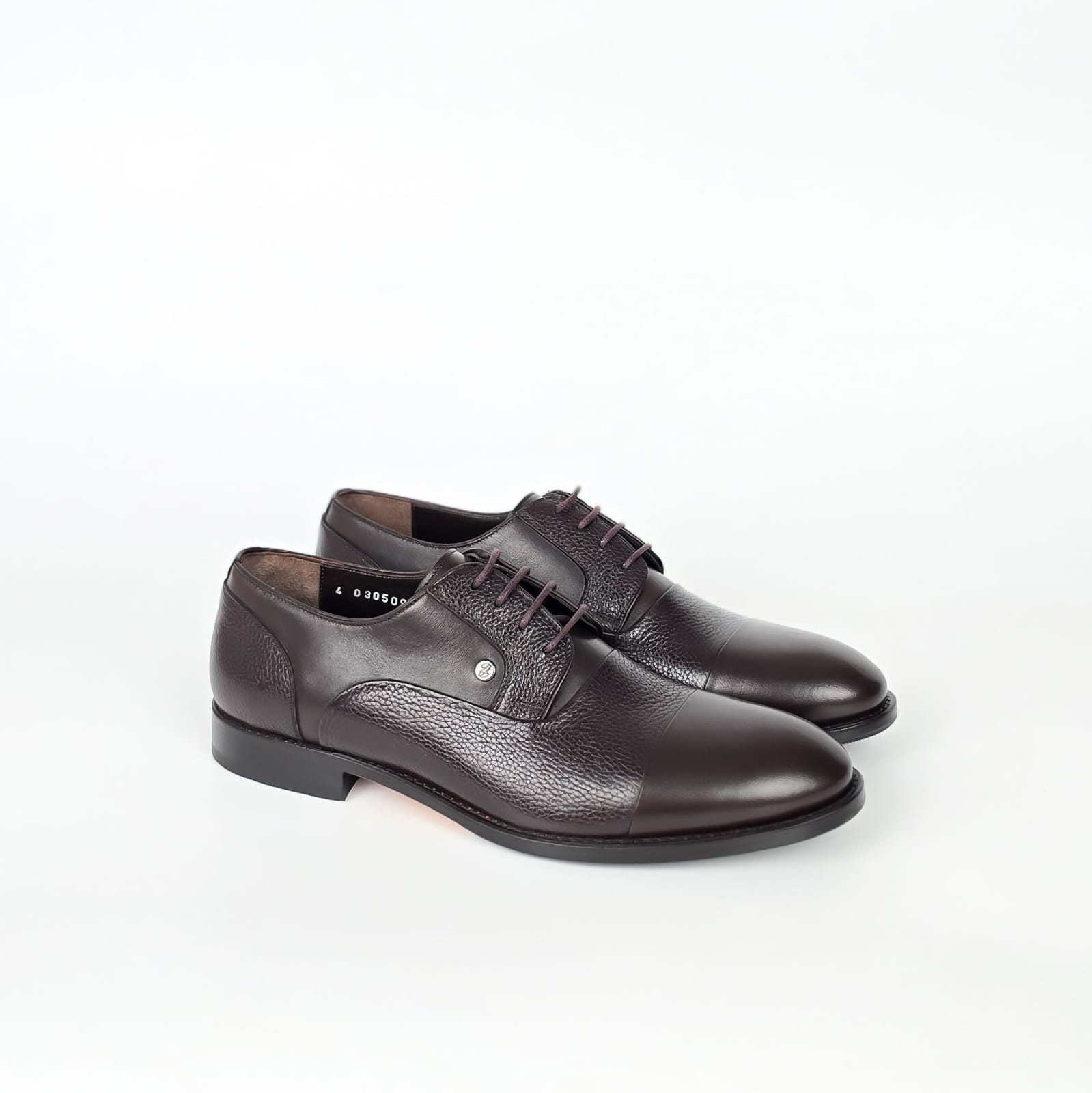 Dario Textured Cap-Toe Derby - Dark Chocolate Brown