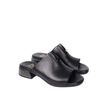 Ayla Low Block Heel Mule - Classic Black