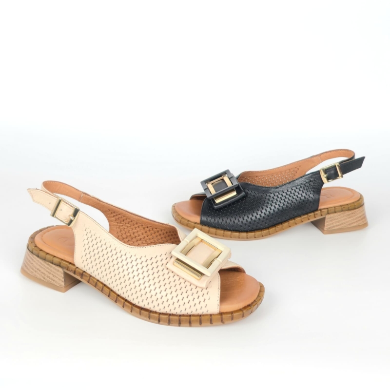 Luna Woven Slingback Sandal - Ivory Cream