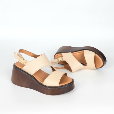 Nadia Comfort Platform Sandal - Ivory Cream