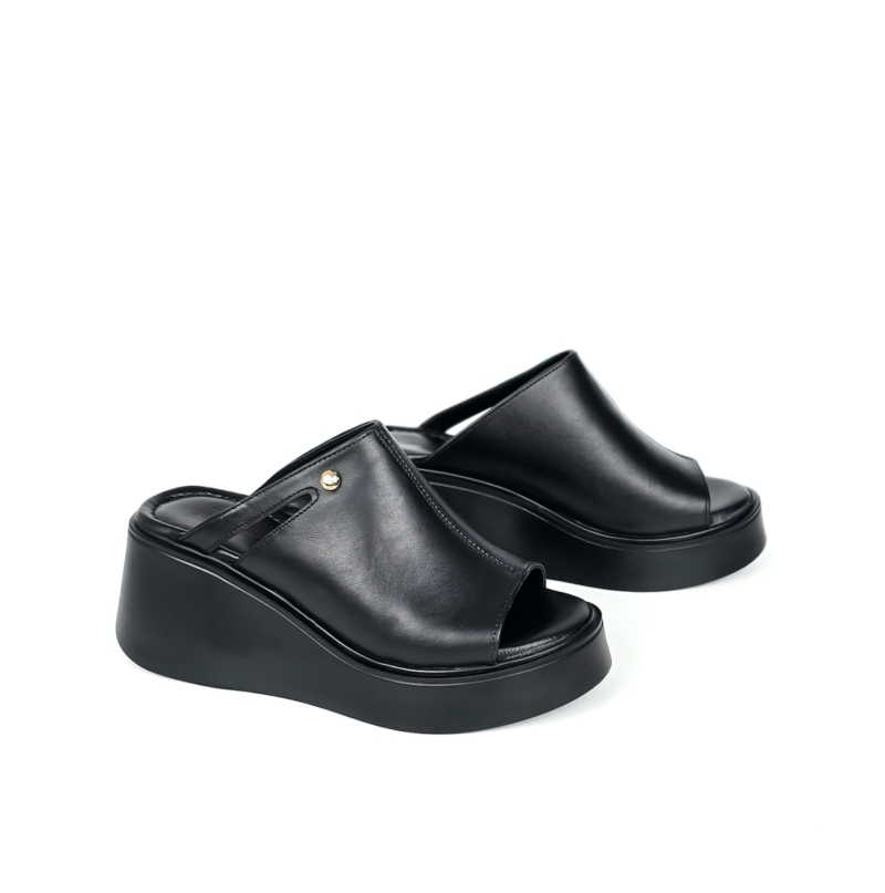 Ora Platform Clog Mule - Classic Black