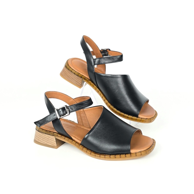 Zara Low Block Slingback Sandal - Classic Black