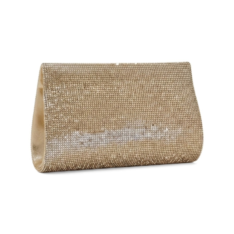 Giselle Crystal Pouch Clutch - Champagne Gold
