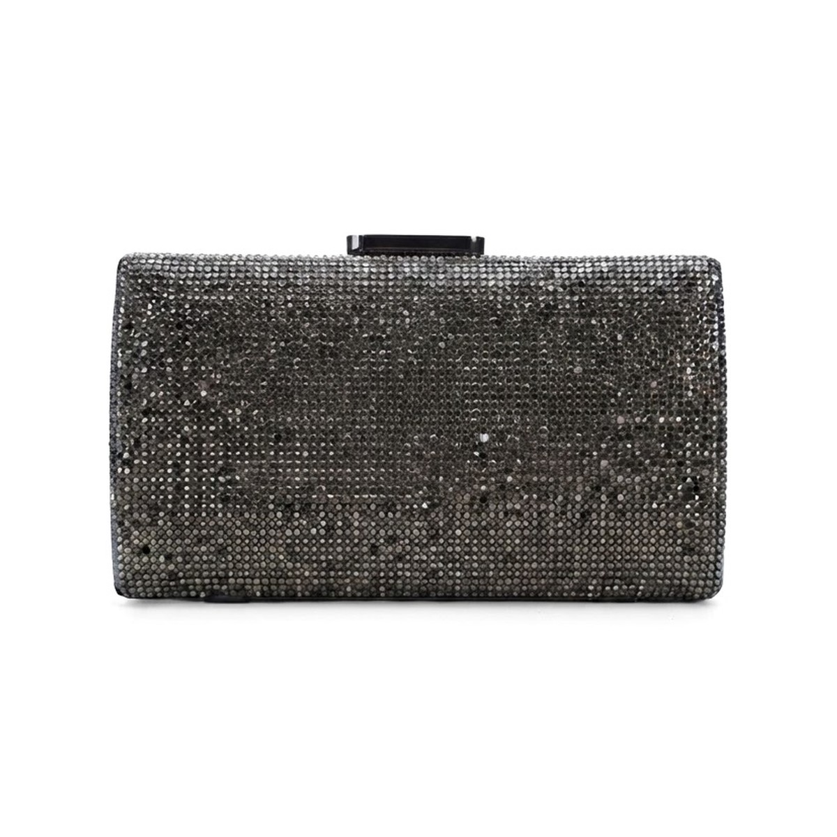 Isadora Crystal Barrel Minaudière - Gunmetal Pewter