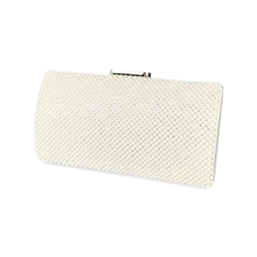 Margaux Pearl Box Clutch - Ivory Cream