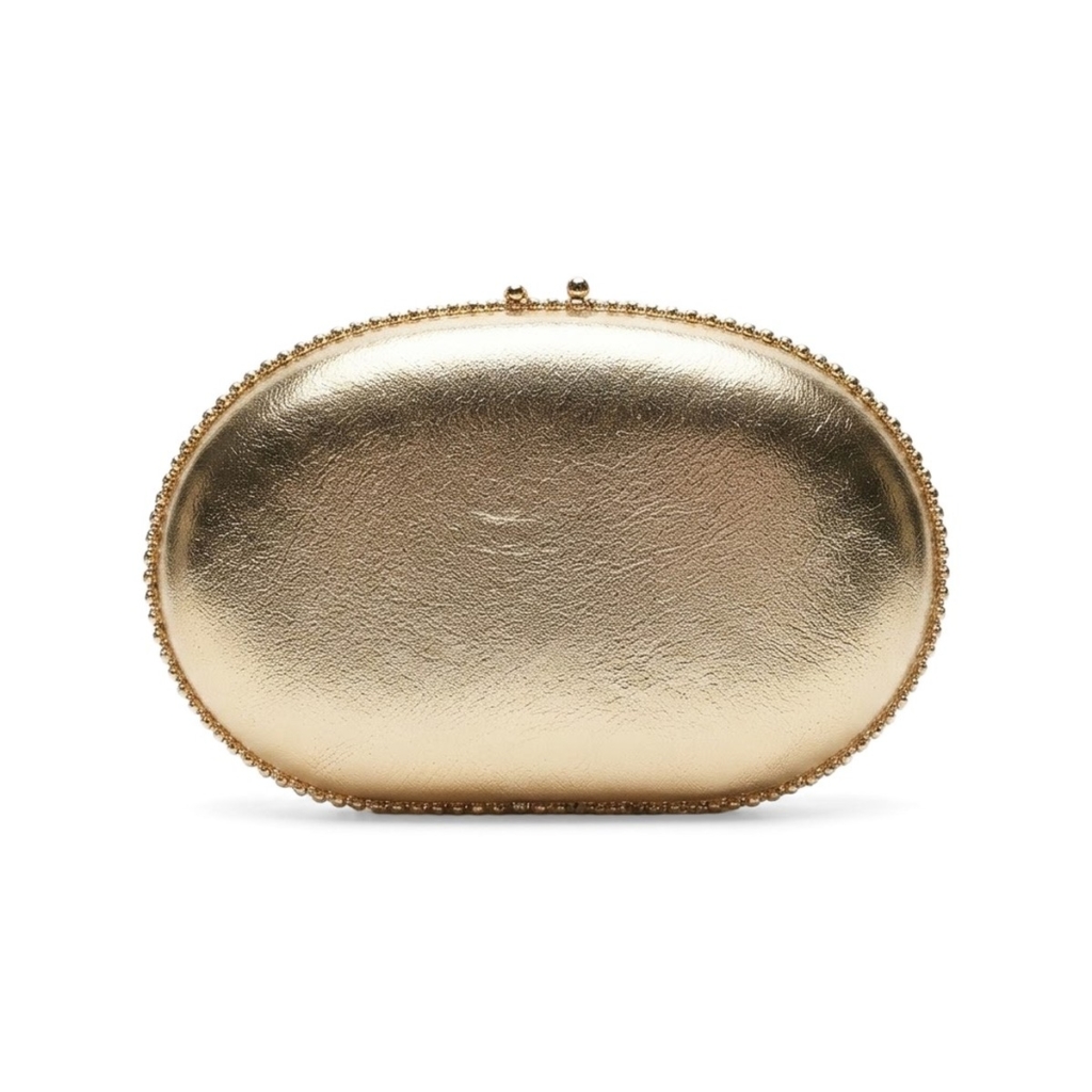 Opaline Oval Minaudière - Champagne Gold