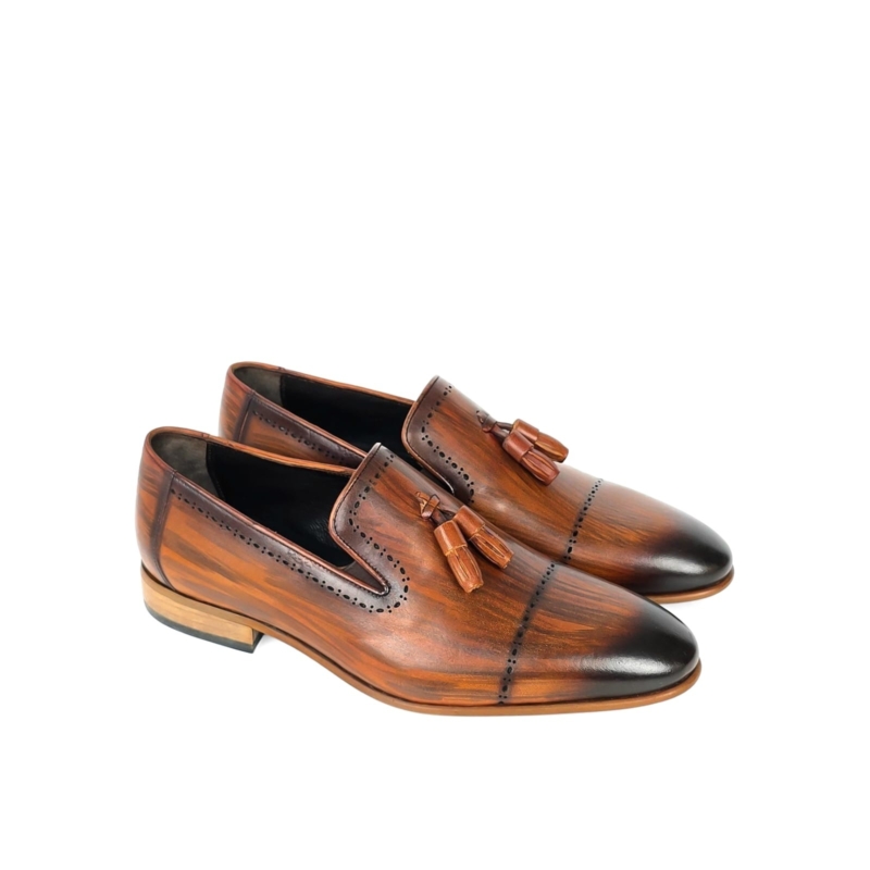 Sebastian Tassel Dress Loafer - Cognac Tan