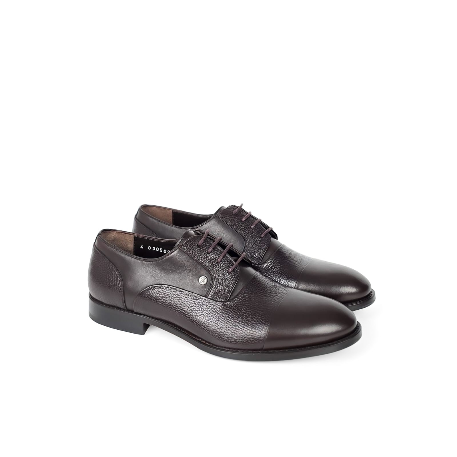 Dario Textured Cap-Toe Derby - Dark Chocolate Brown