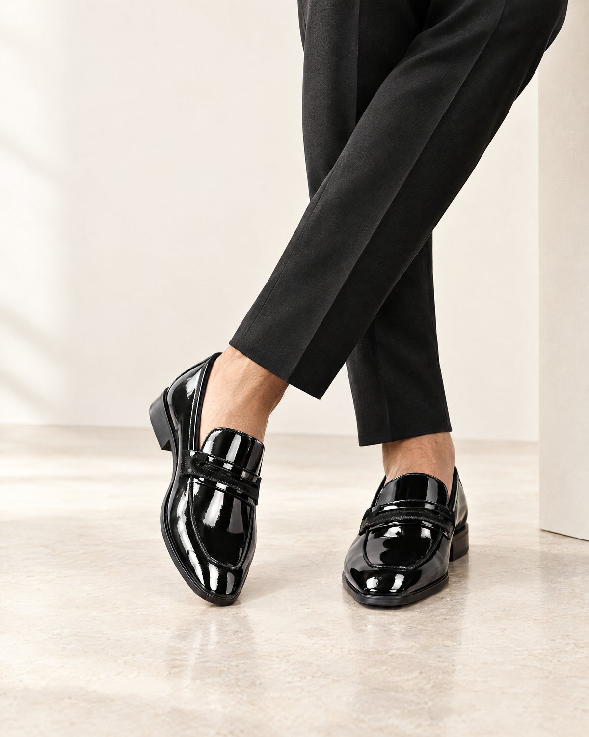 Nico patent loafers in black
