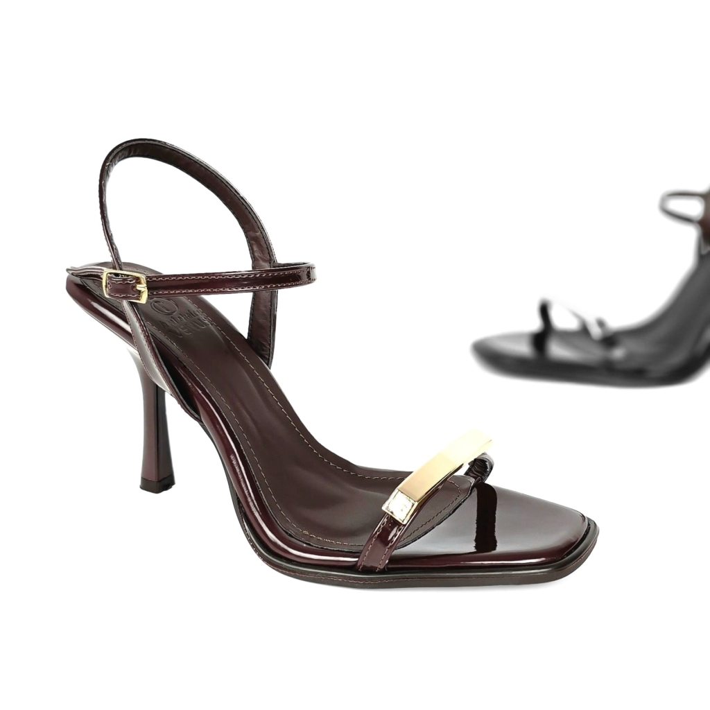 Adira Toe Loop Stiletto Sandal — Bordeaux