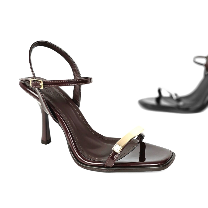 Adira Toe Loop Stiletto Sandal — Bordeaux