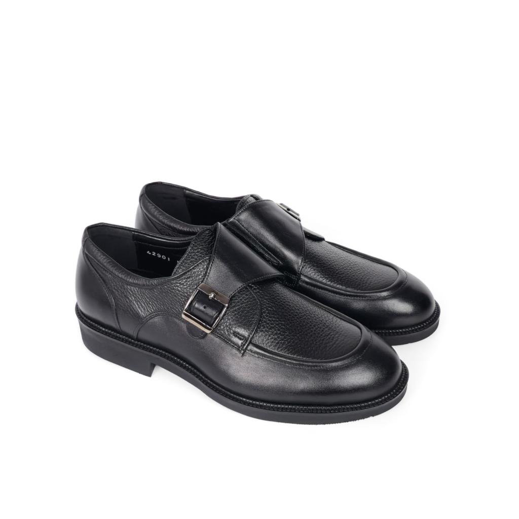 Valerio Monk-Strap Shoe — Onyx Black