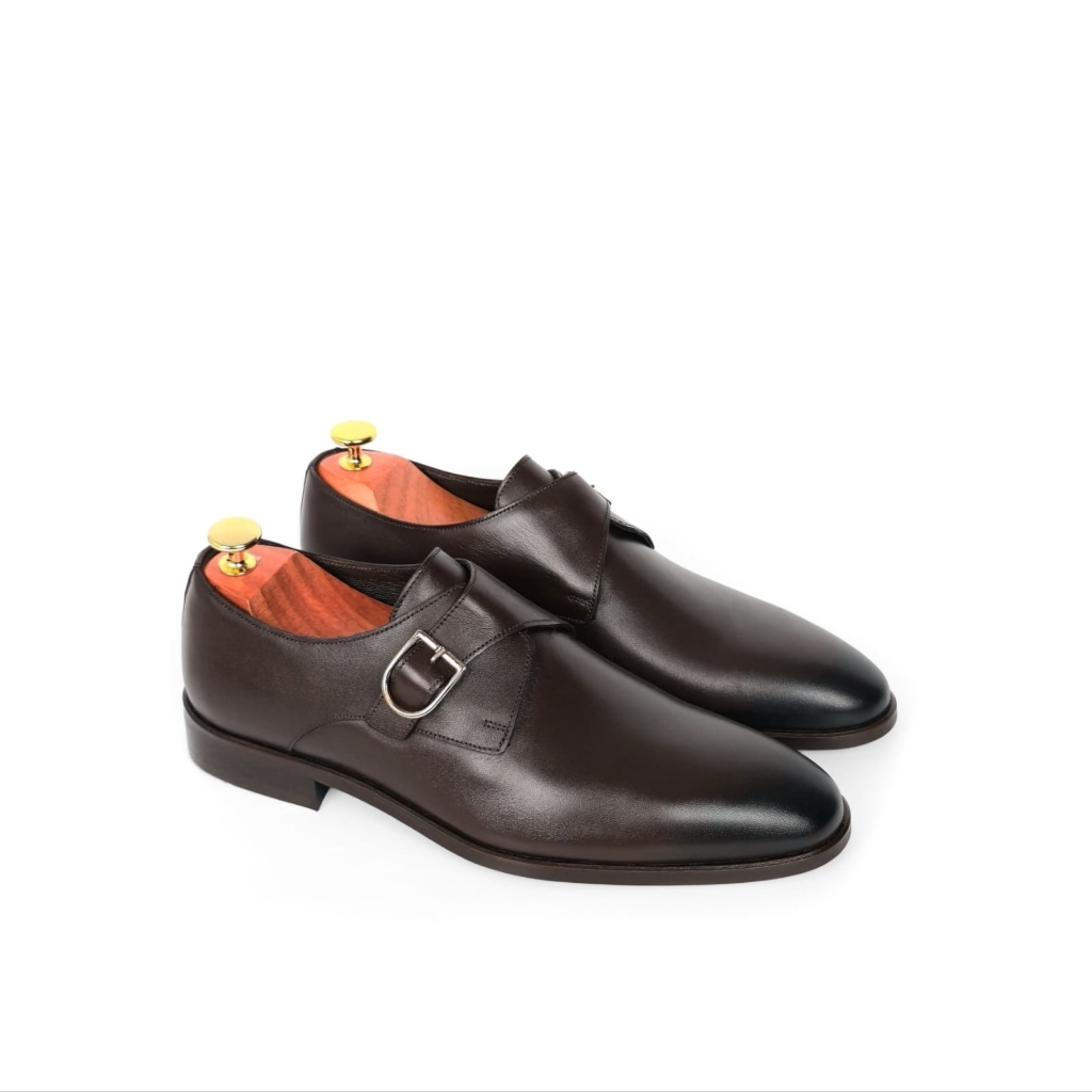 Roman Single Monk-Strap Shoe — Cacao Brown